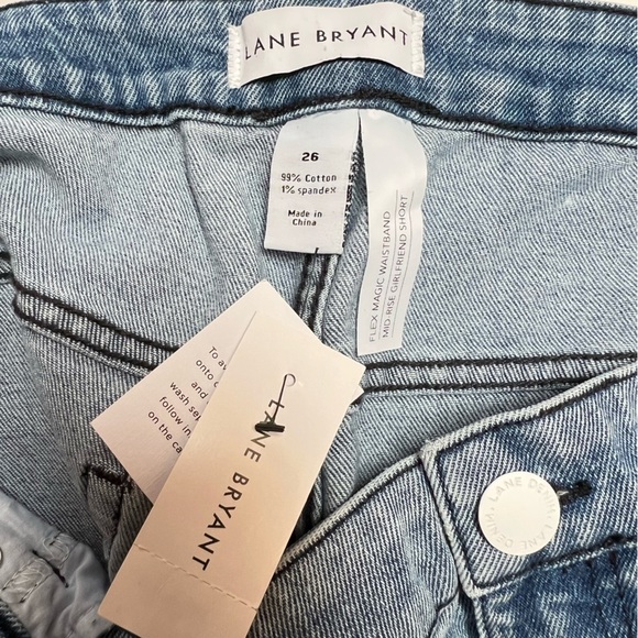 Lane Bryant Ombré Mid Rise Girlfriend Shorts Flex Magic Waistband Size 26 NWT - Picture 5 of 11